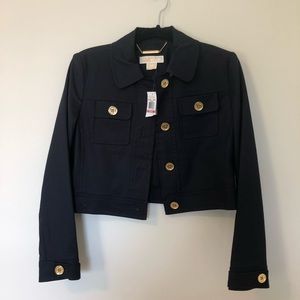 NWT Michael Kors Navy Cropped Jacket